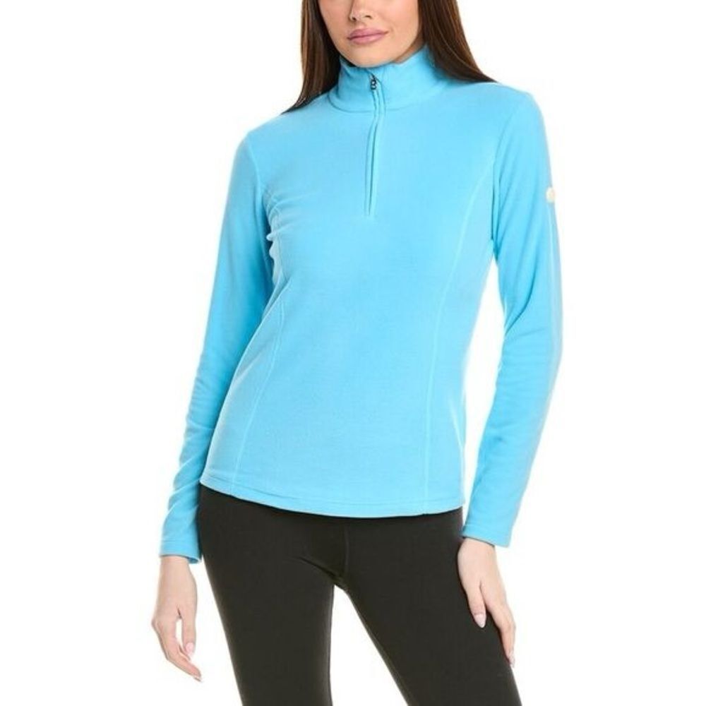 Bogner Womens Maddie-O 1/4-Zip Pullover Baby Blue NWT SIZE XS Fleece